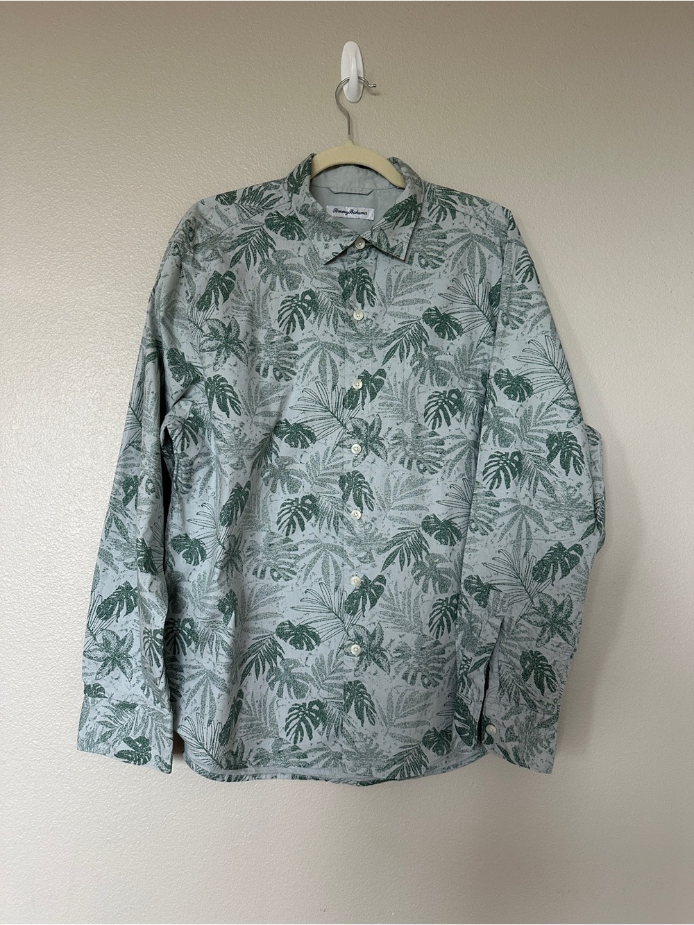 Tommy Bahama Green Tropical Leaf Button-Up Shirt